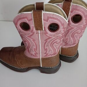 Pink and Brown Western Boots